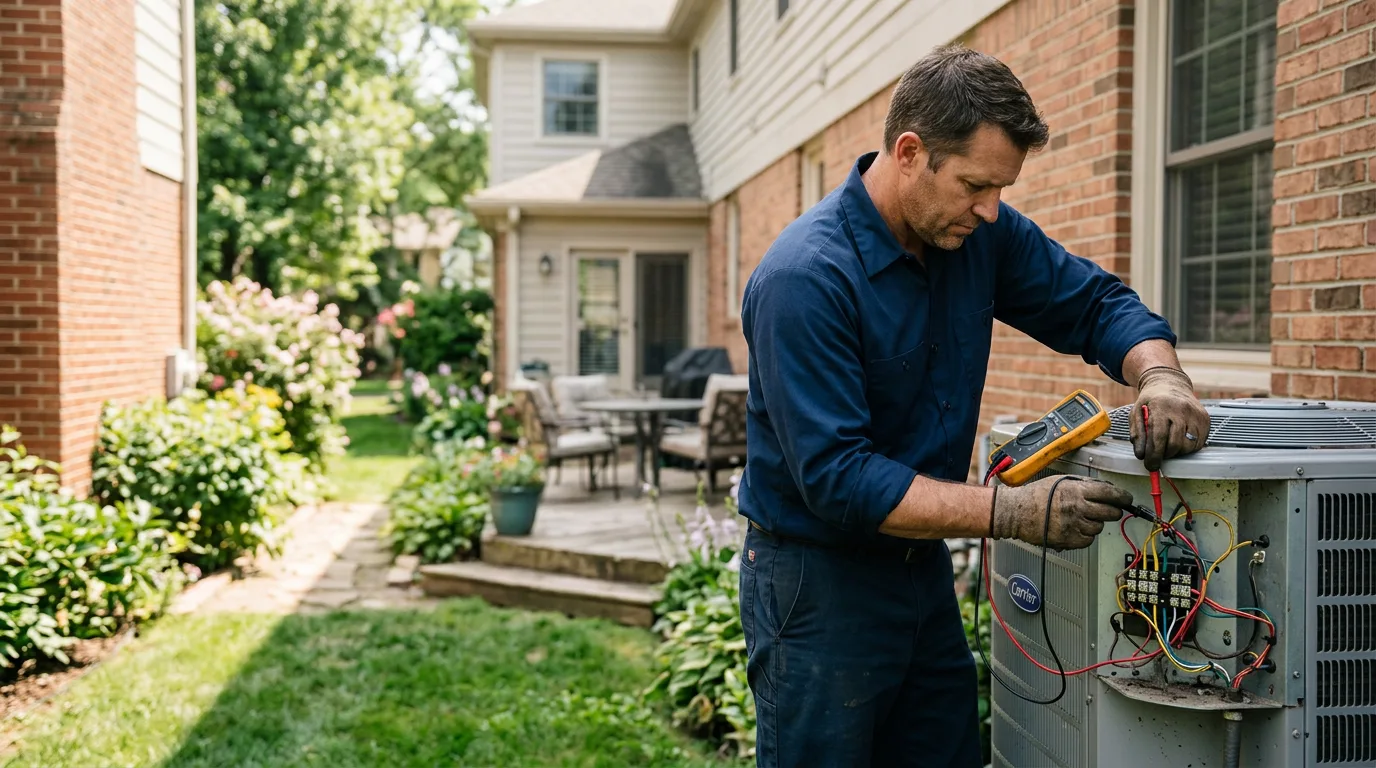 HVAC technician working near Dorsey, IL